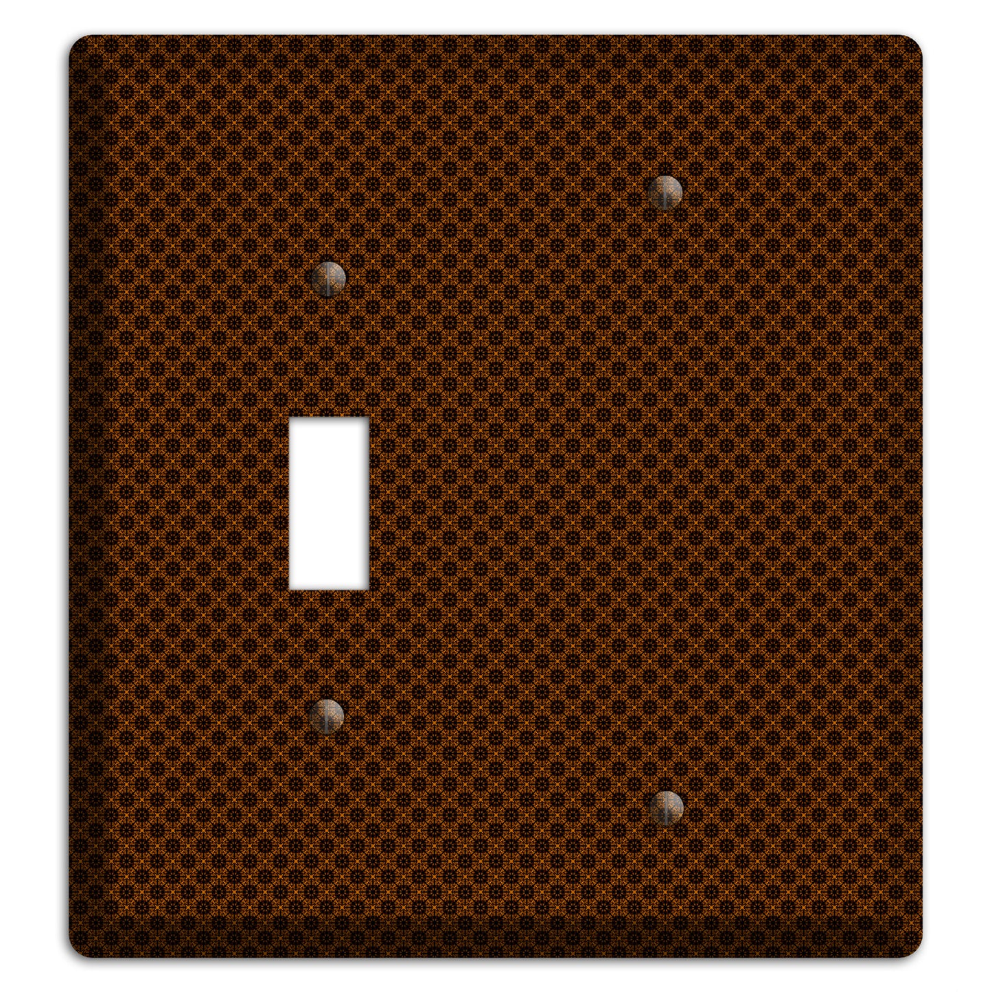 Brown Geometric Toggle / Blank Wallplate