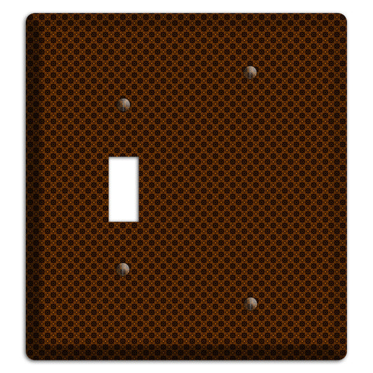 Brown Geometric Toggle / Blank Wallplate