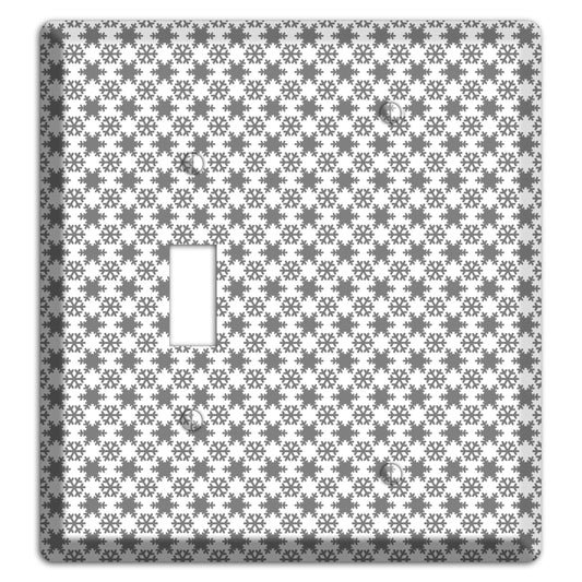 Grey Snowflakes Toggle / Blank Wallplate