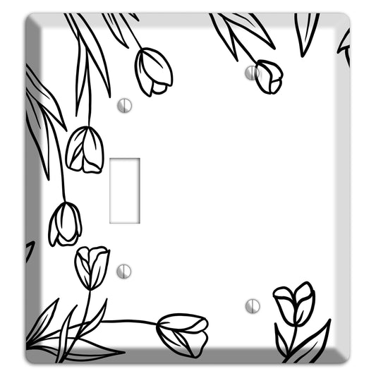 Hand-Drawn Floral 31 Toggle / Blank Wallplate