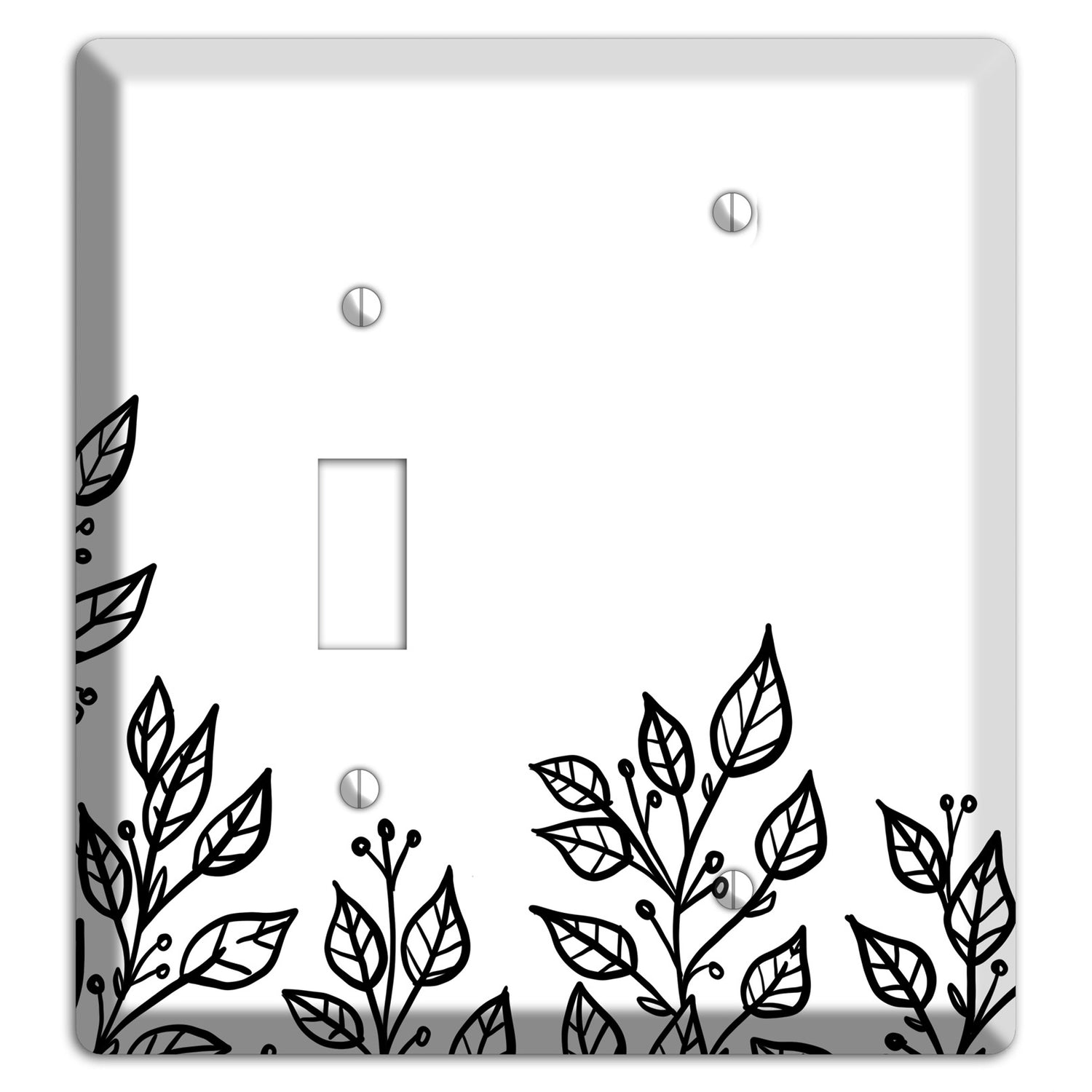 Hand-Drawn Floral 20 Toggle / Blank Wallplate