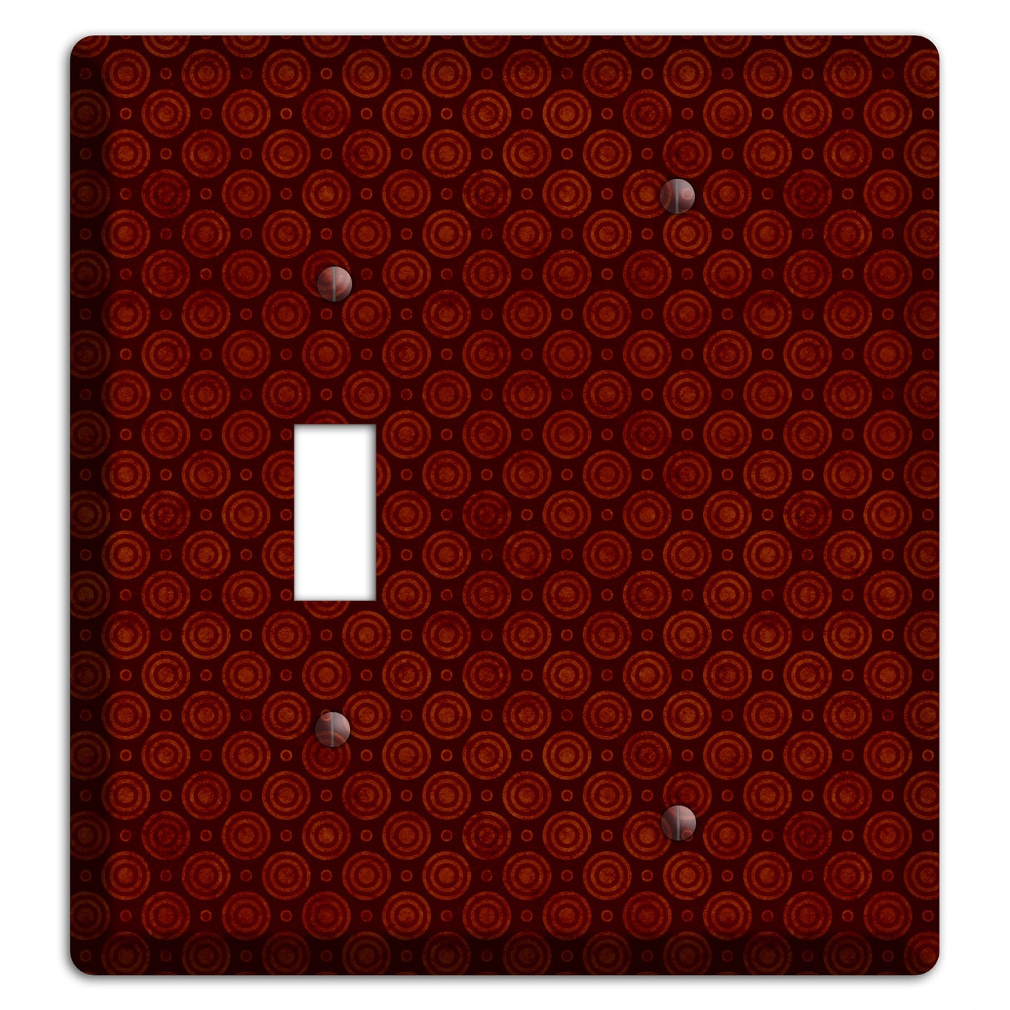 Maroon Circles 2 Toggle / Blank Wallplate