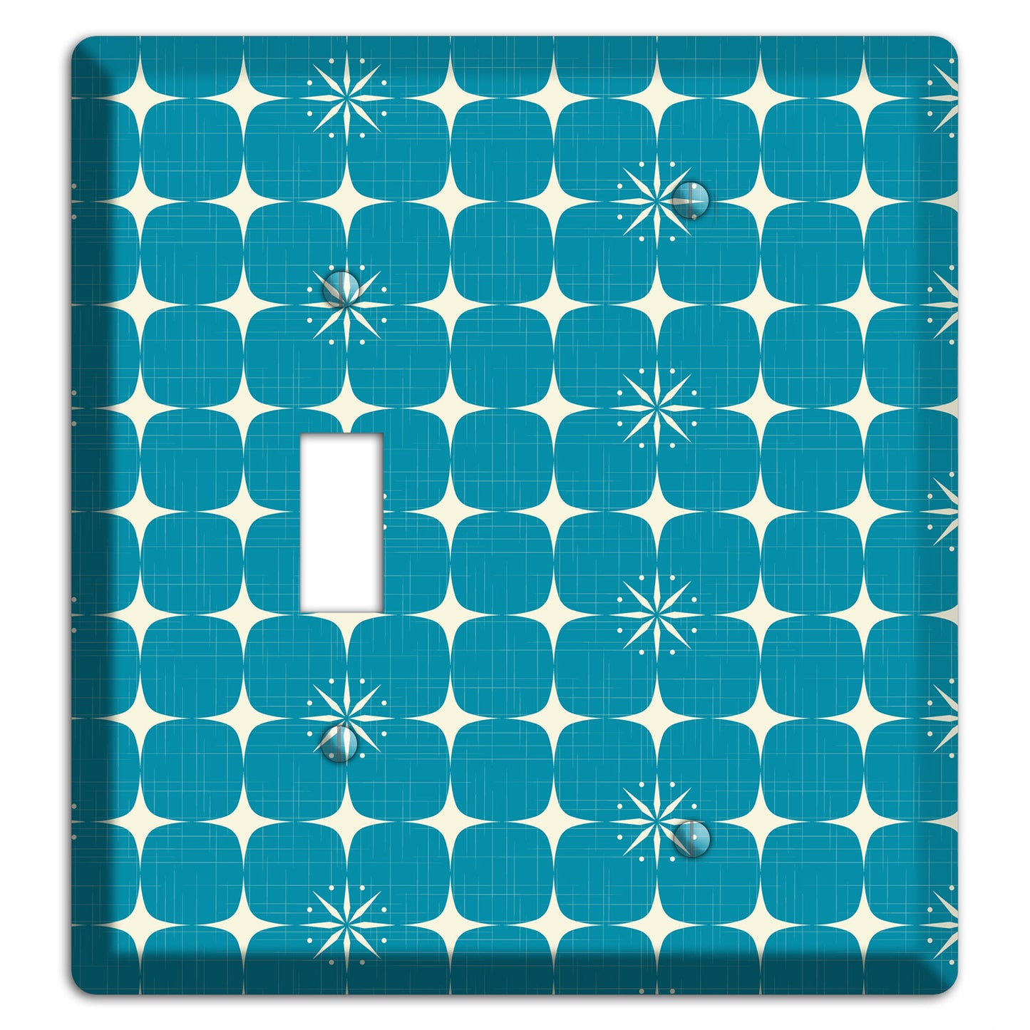 Blue Atomic Toggle / Blank Wallplate