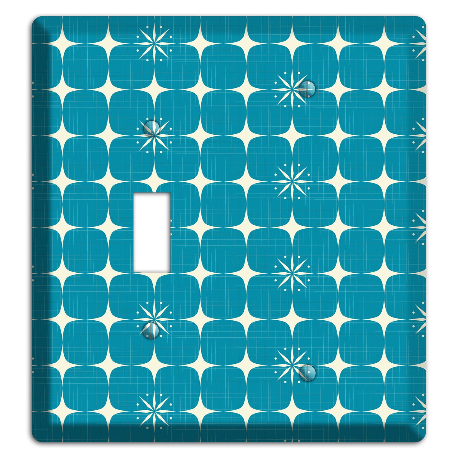 Blue Atomic Toggle / Blank Wallplate