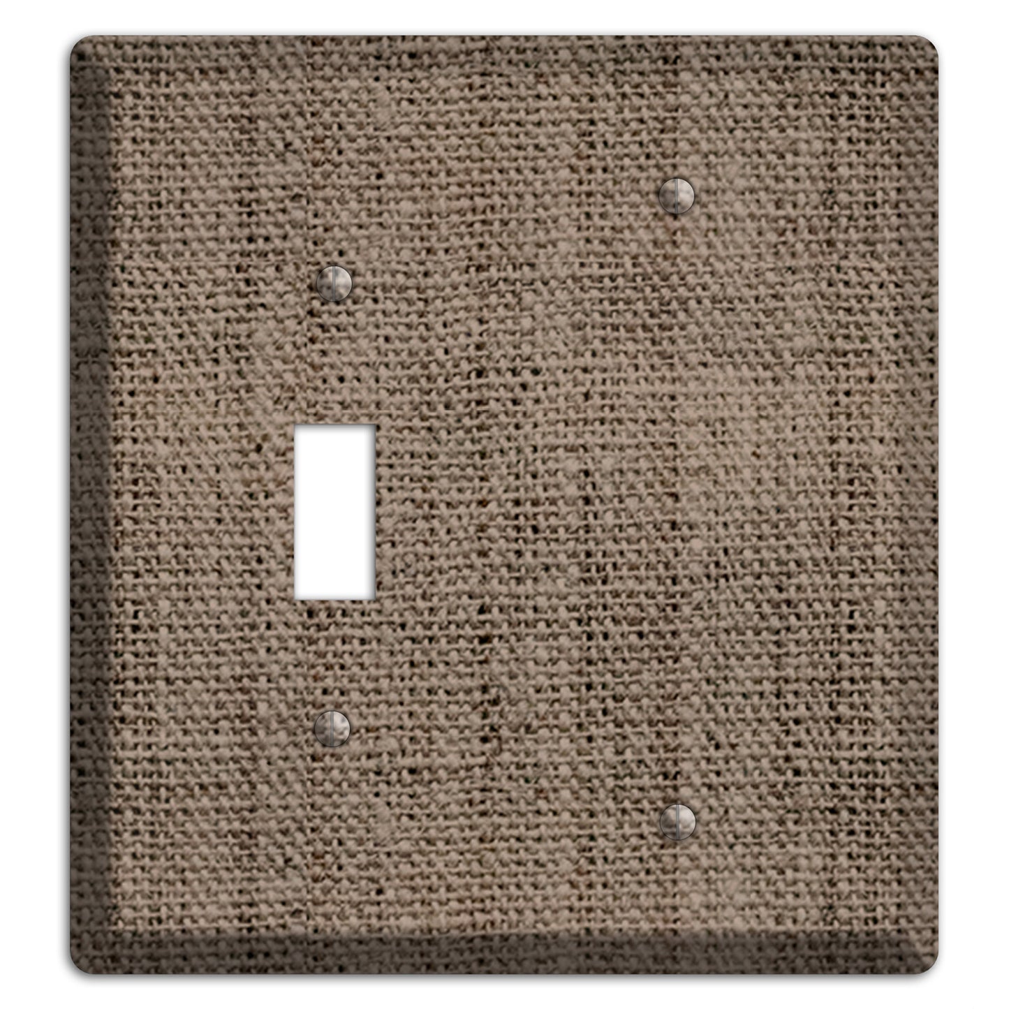 Coffee Burlap Toggle / Blank Wallplate