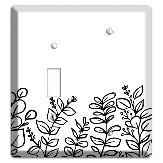 Hand-Drawn Floral 13 Toggle / Blank Wallplate