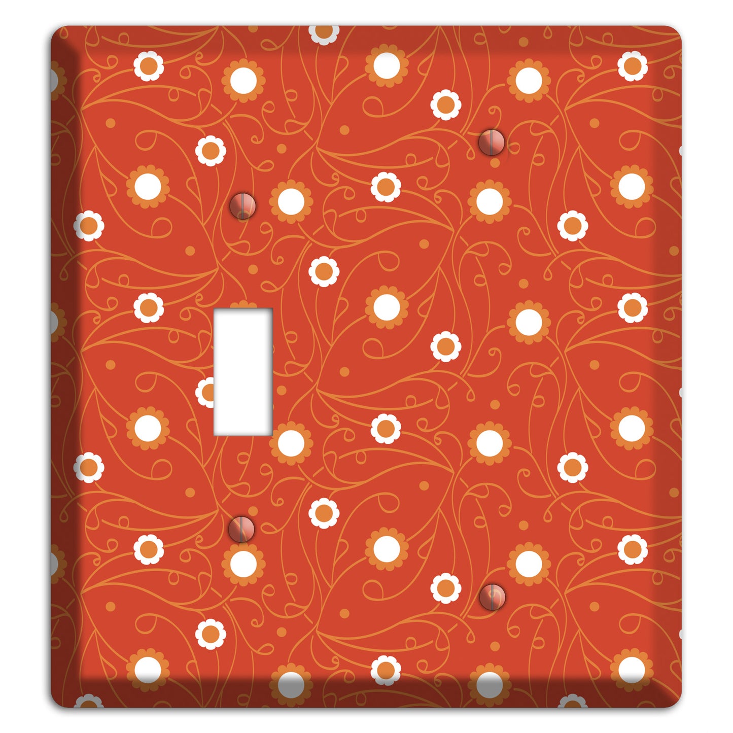 Red Vine Floral Toggle / Blank Wallplate