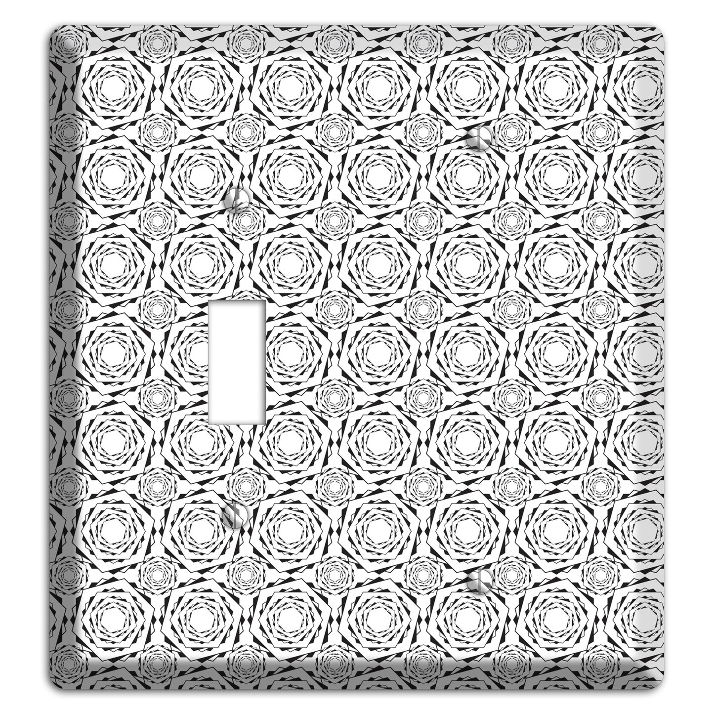 Overlay Hexagon Rotation Repeat 2 Toggle / Blank Wallplate