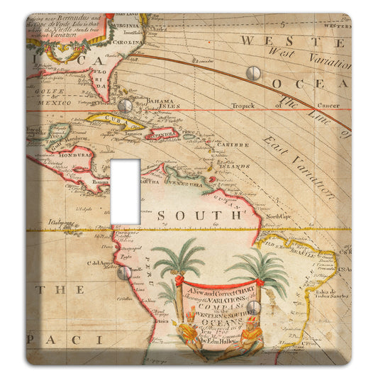 Map of Latin America Toggle / Blank Wallplate