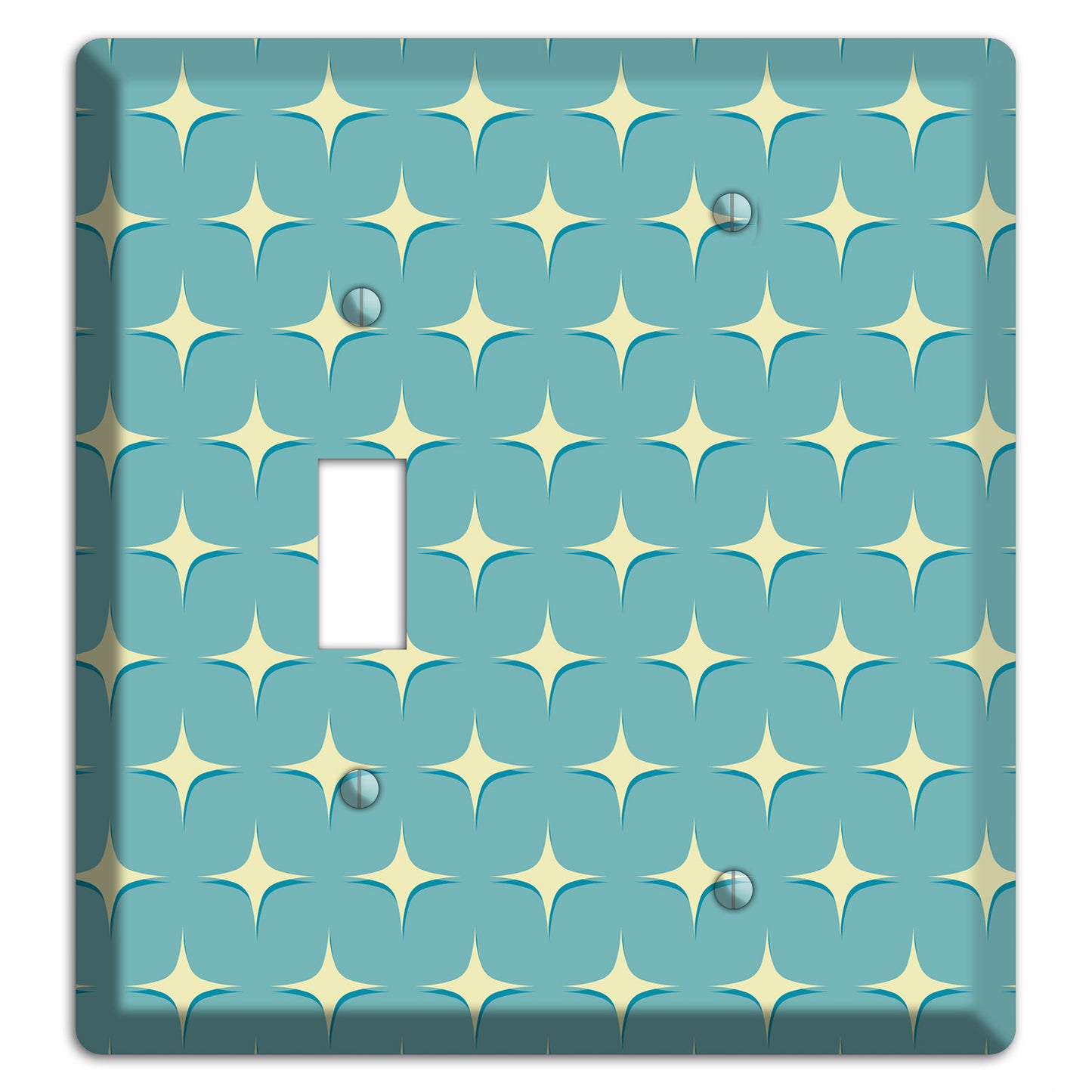 Yellow Atomic Diamond Toggle / Blank Wallplate