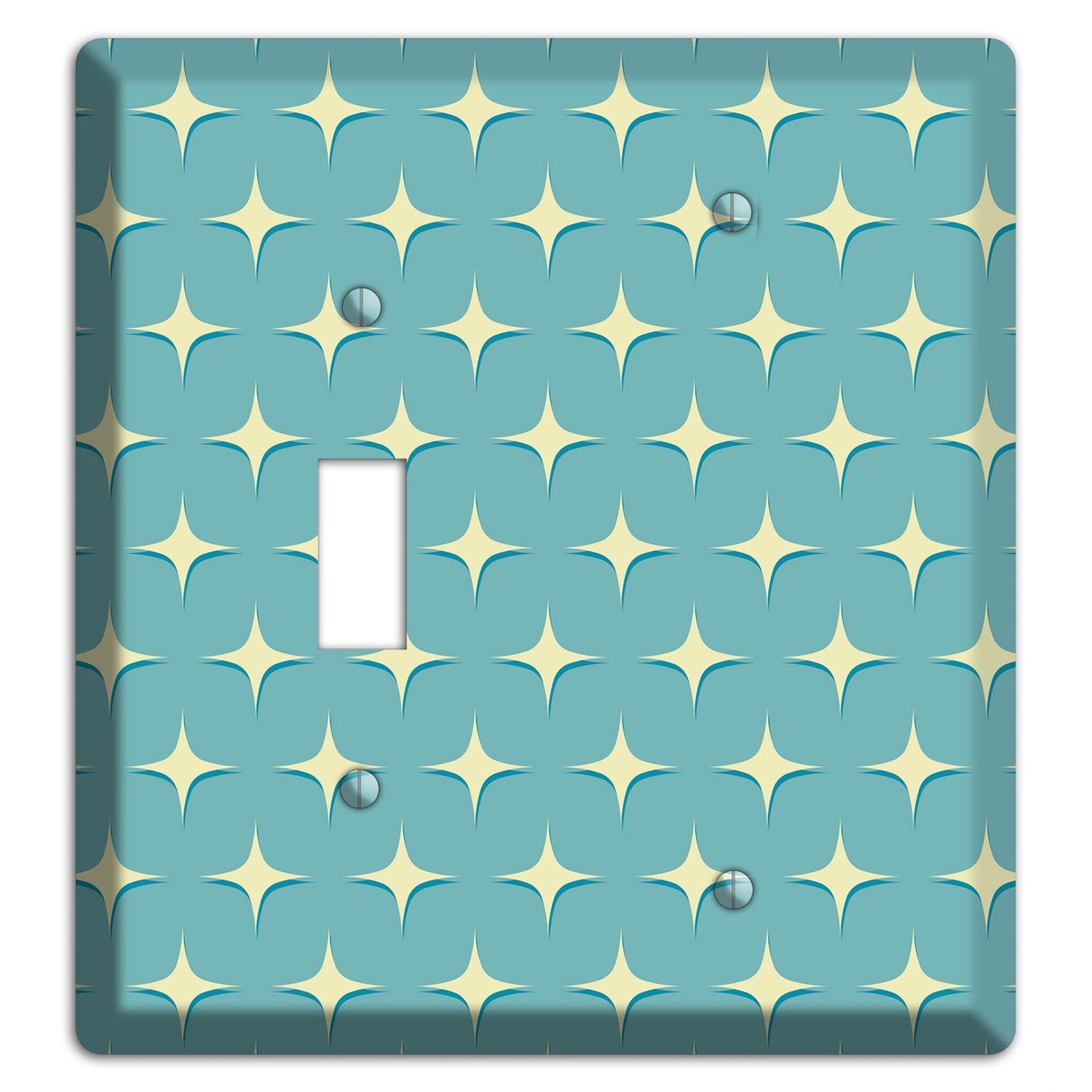 Yellow Atomic Diamond Toggle / Blank Wallplate