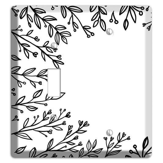 Hand-Drawn Floral 27 Toggle / Blank Wallplate