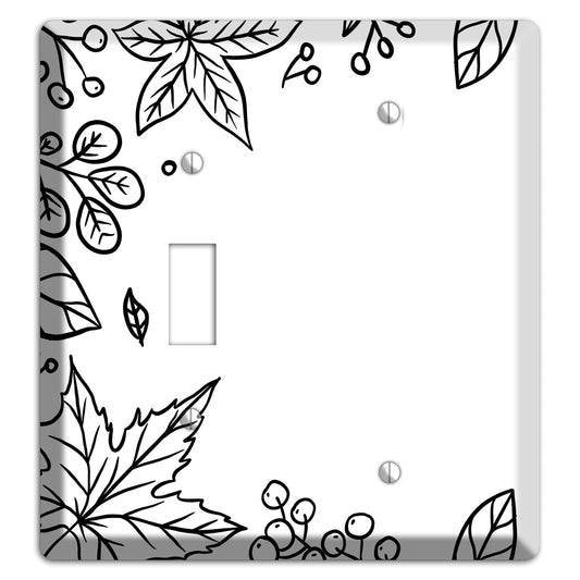 Hand-Drawn Floral 25 Toggle / Blank Wallplate