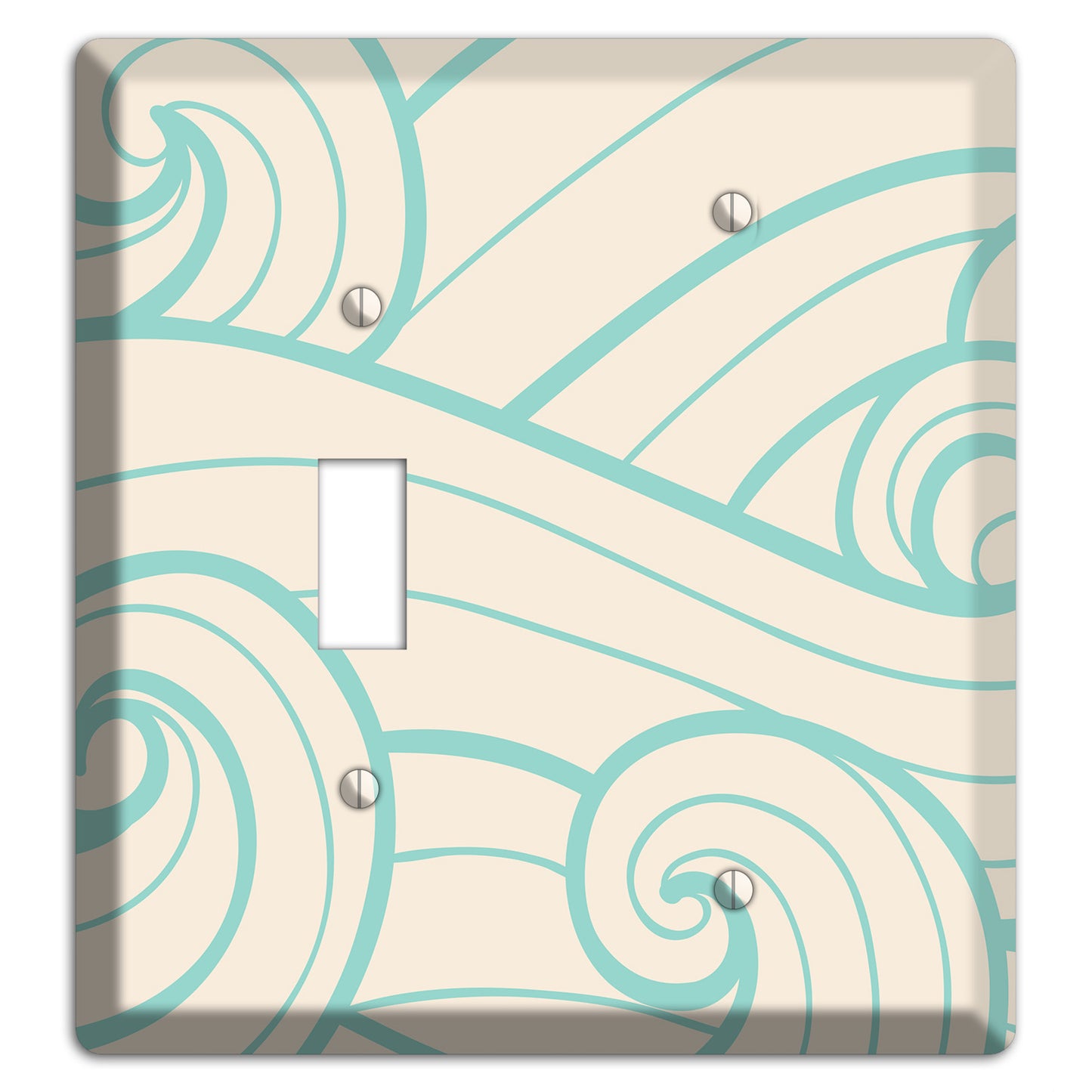 Abstract Curl Cream Toggle / Blank Wallplate