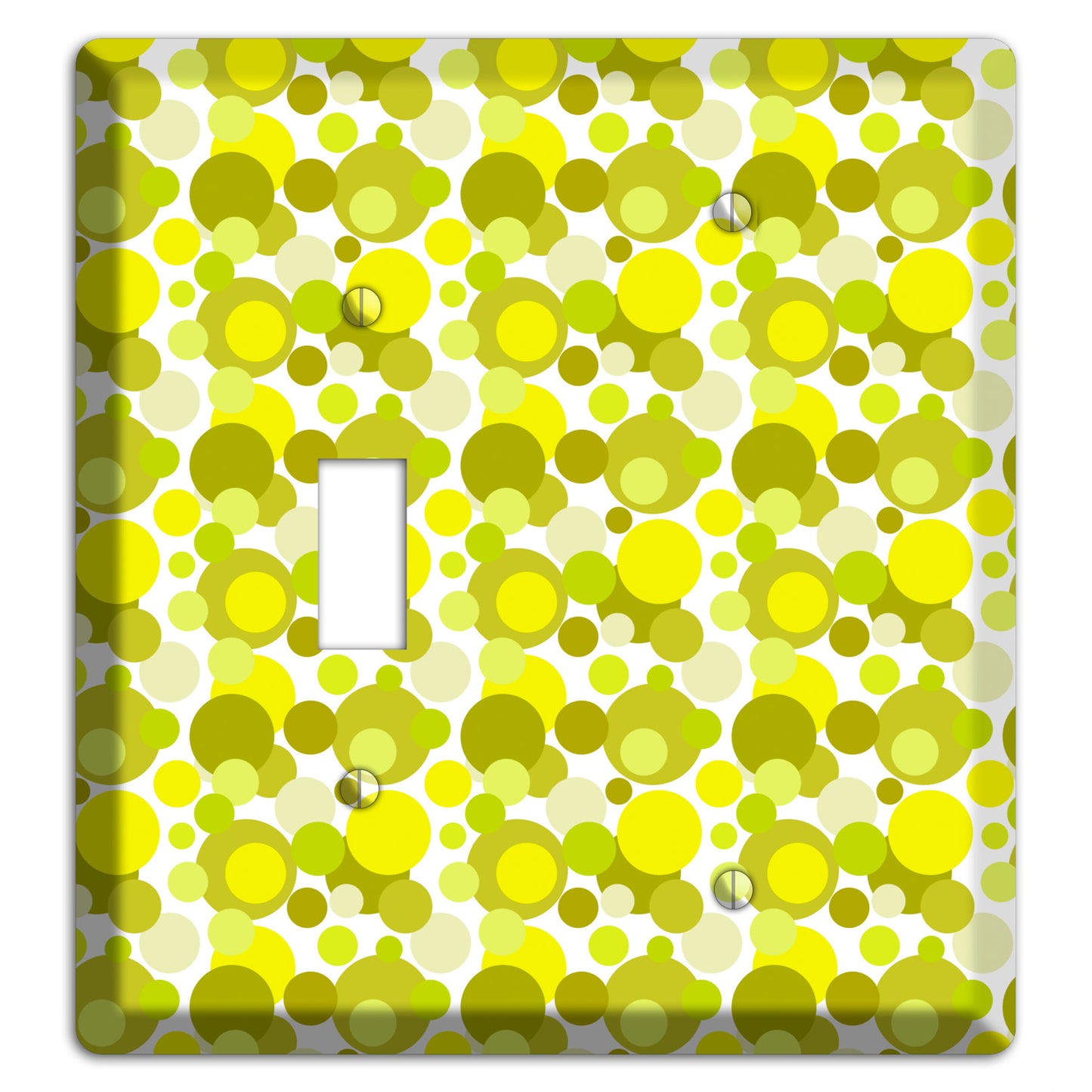 Multi Olive Bubble Dots Toggle / Blank Wallplate