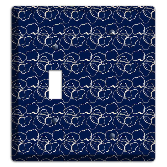 Blue with Irregular Circles Toggle / Blank Wallplate