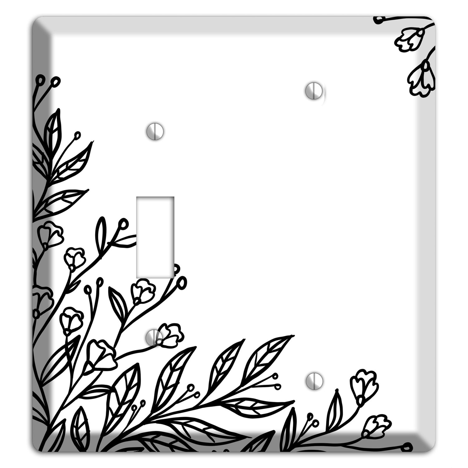 Hand-Drawn Floral 2 Toggle / Blank Wallplate