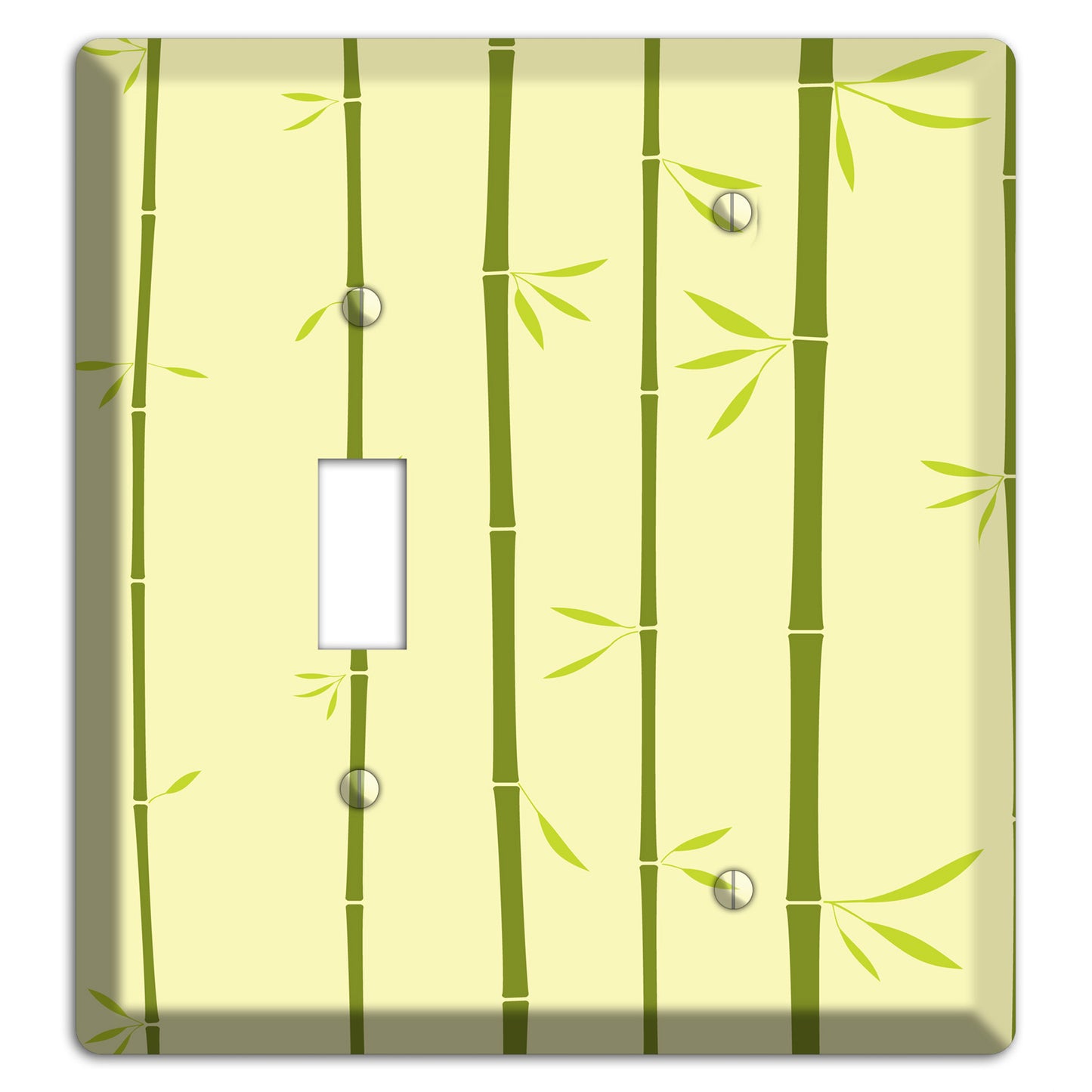 Yellow and Green Bamboo Toggle / Blank Wallplate