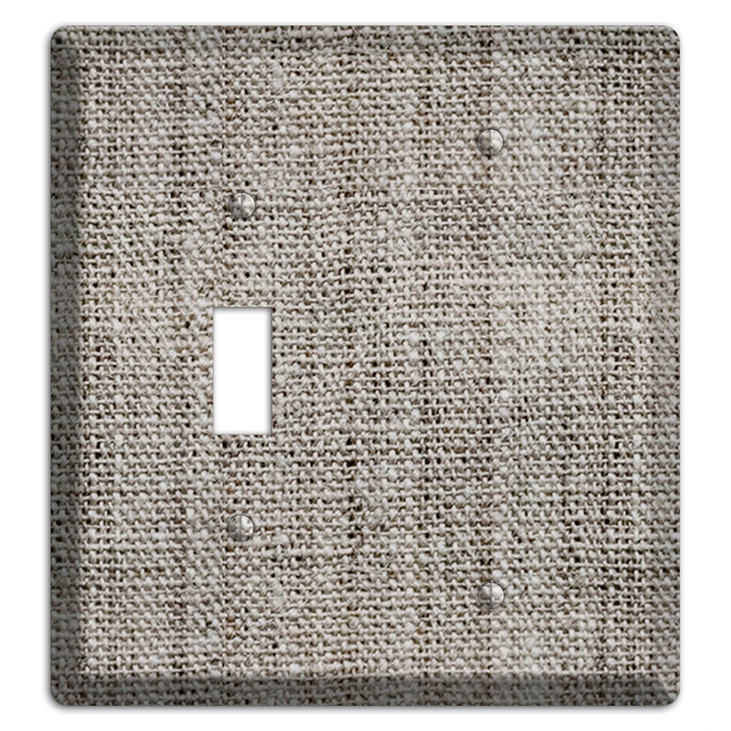 Zorba Burlap Toggle / Blank Wallplate