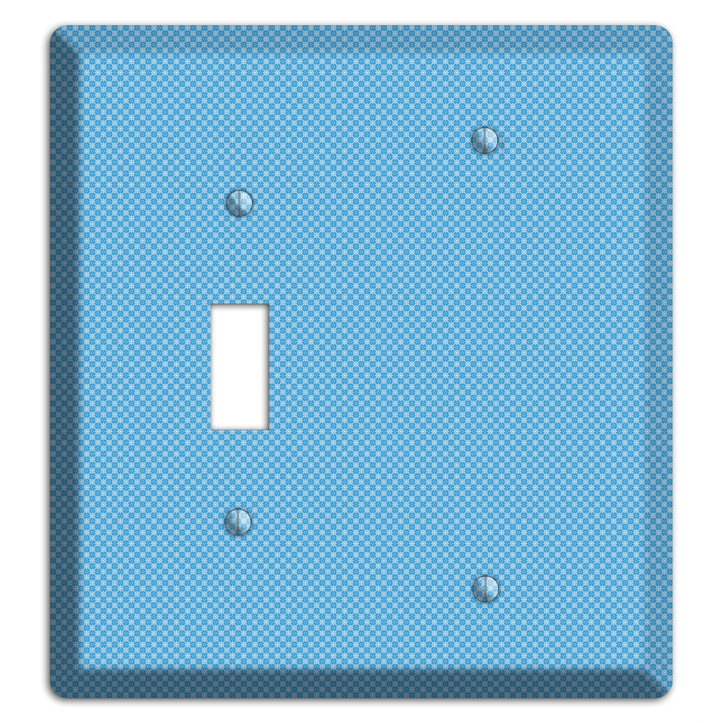 Light Blue Tiny Check Toggle / Blank Wallplate