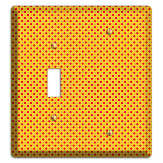 Orange with Maroon Tiny Polka Dots Toggle / Blank Wallplate