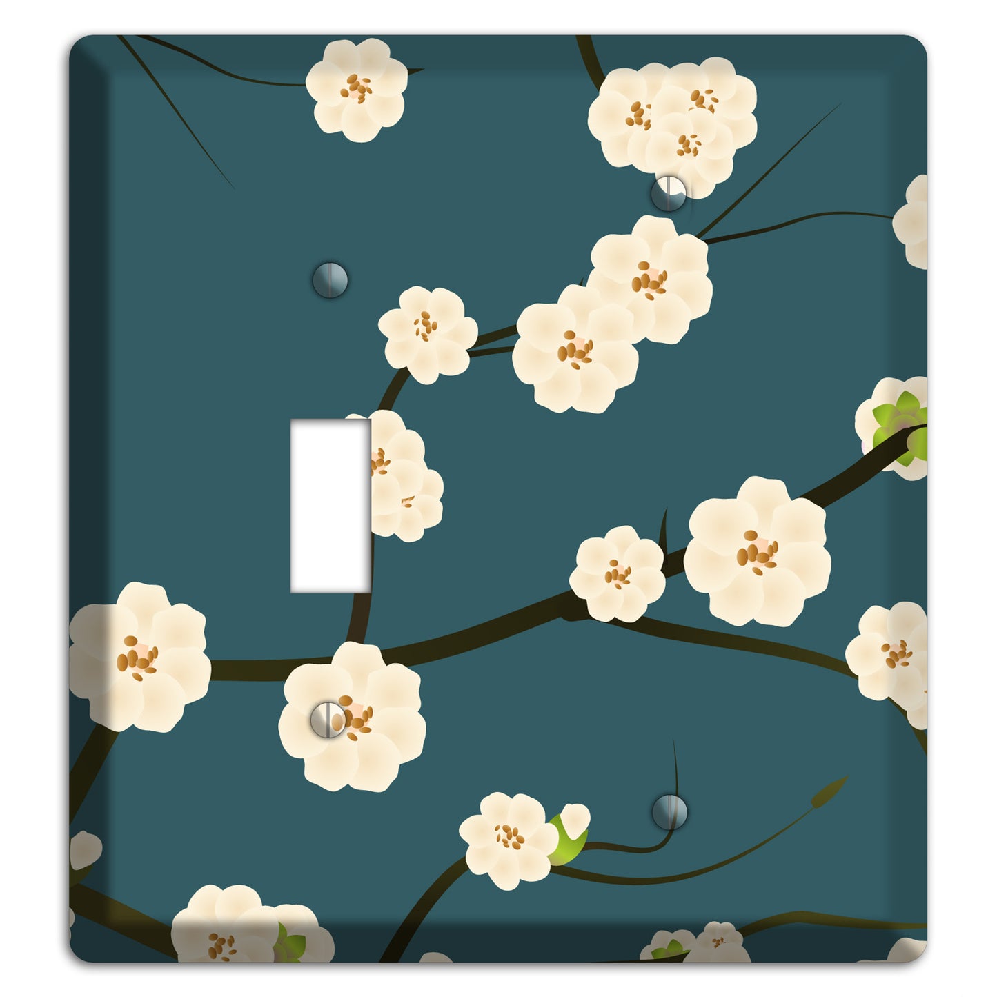 Blue Cherry Blossoms Toggle / Blank Wallplate