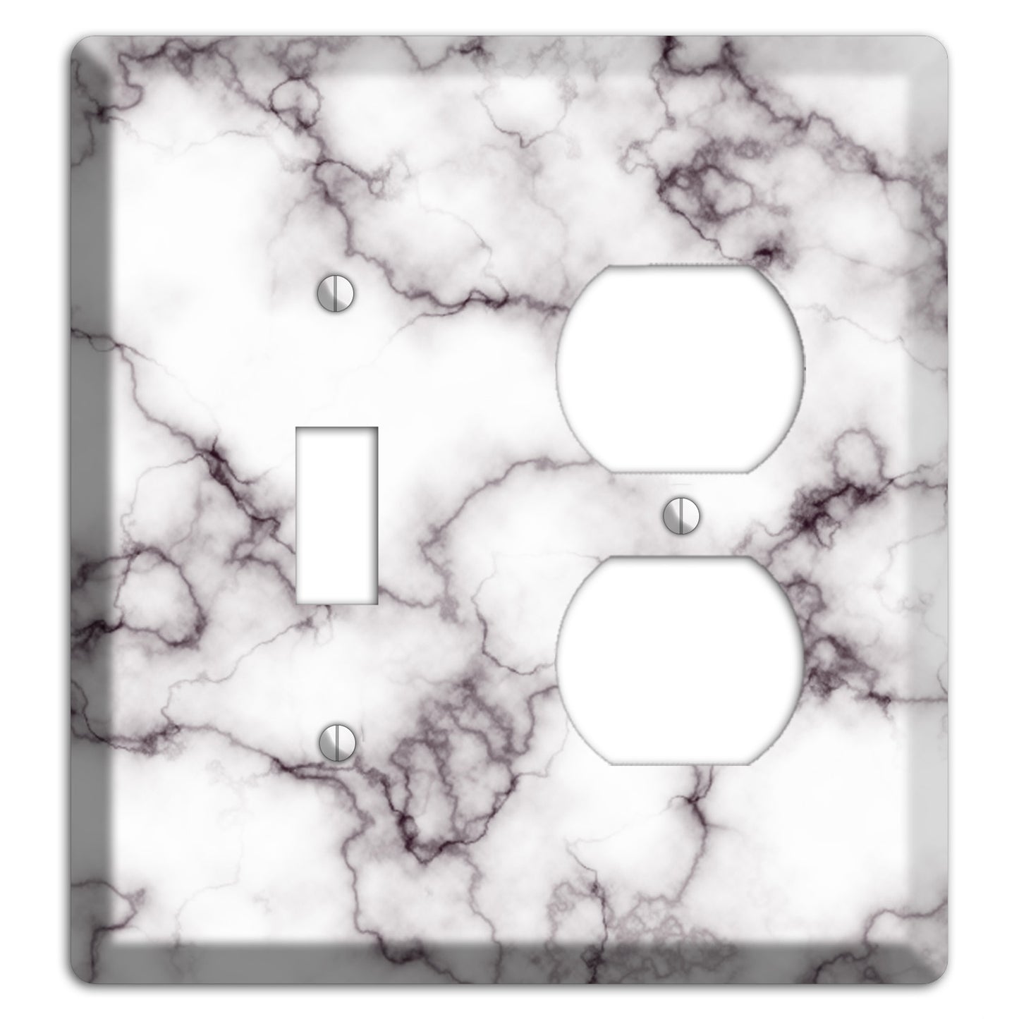 Black Stained Marble Toggle / Duplex Wallplate