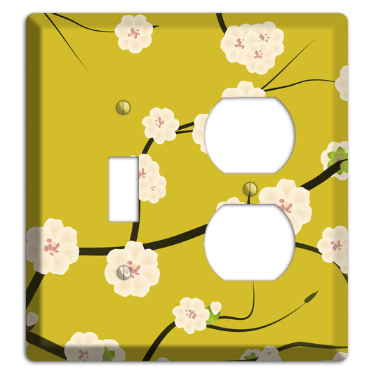 Yellow Chery Blossoms Toggle / Duplex Wallplate