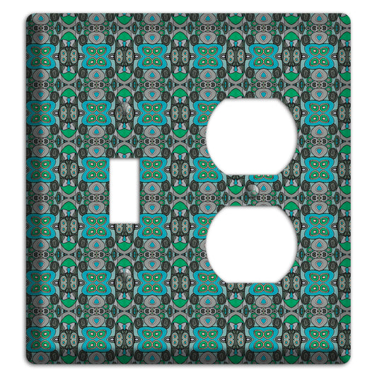 Green Tapestry Toggle / Duplex Wallplate