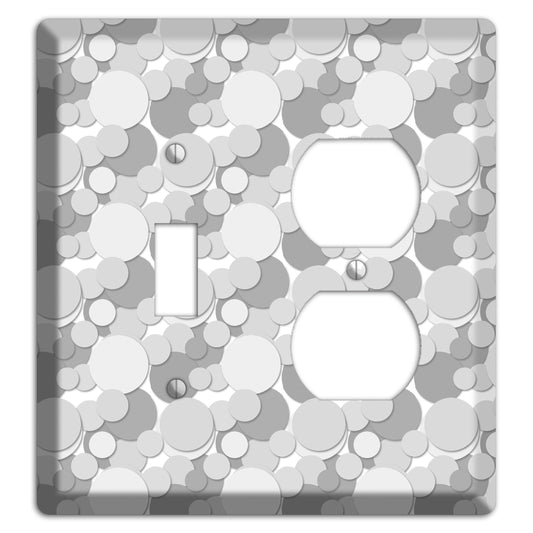 Multi Grey Bubble Dots Toggle / Duplex Wallplate