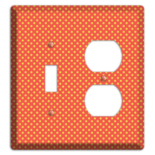 Orange Multi Tiny Polka Dots Toggle / Duplex Wallplate