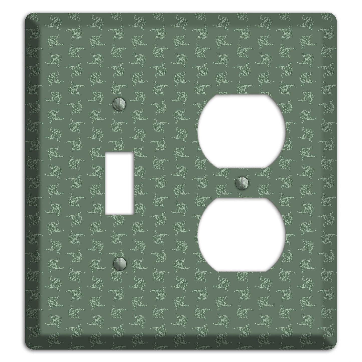 Moss Tiny Trefoil Cartouche Toggle / Duplex Wallplate