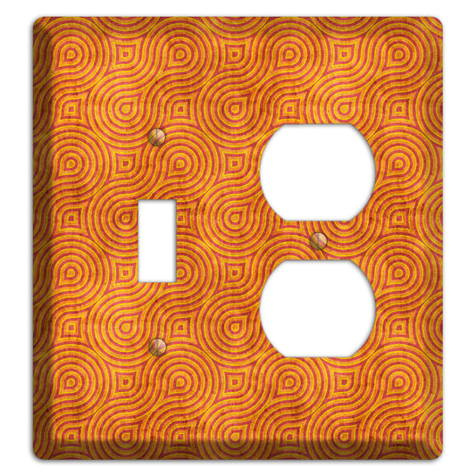 Red and Orange Swirl Toggle / Duplex Wallplate