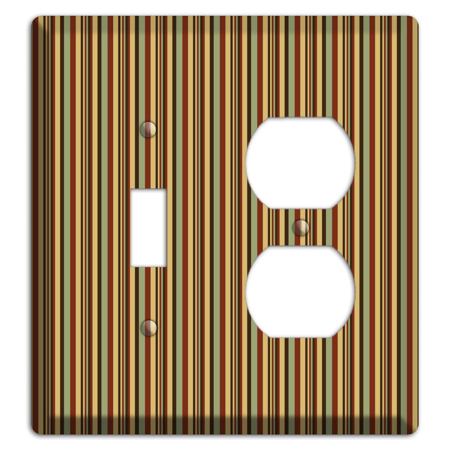 Red and Green Stripes Toggle / Duplex Wallplate