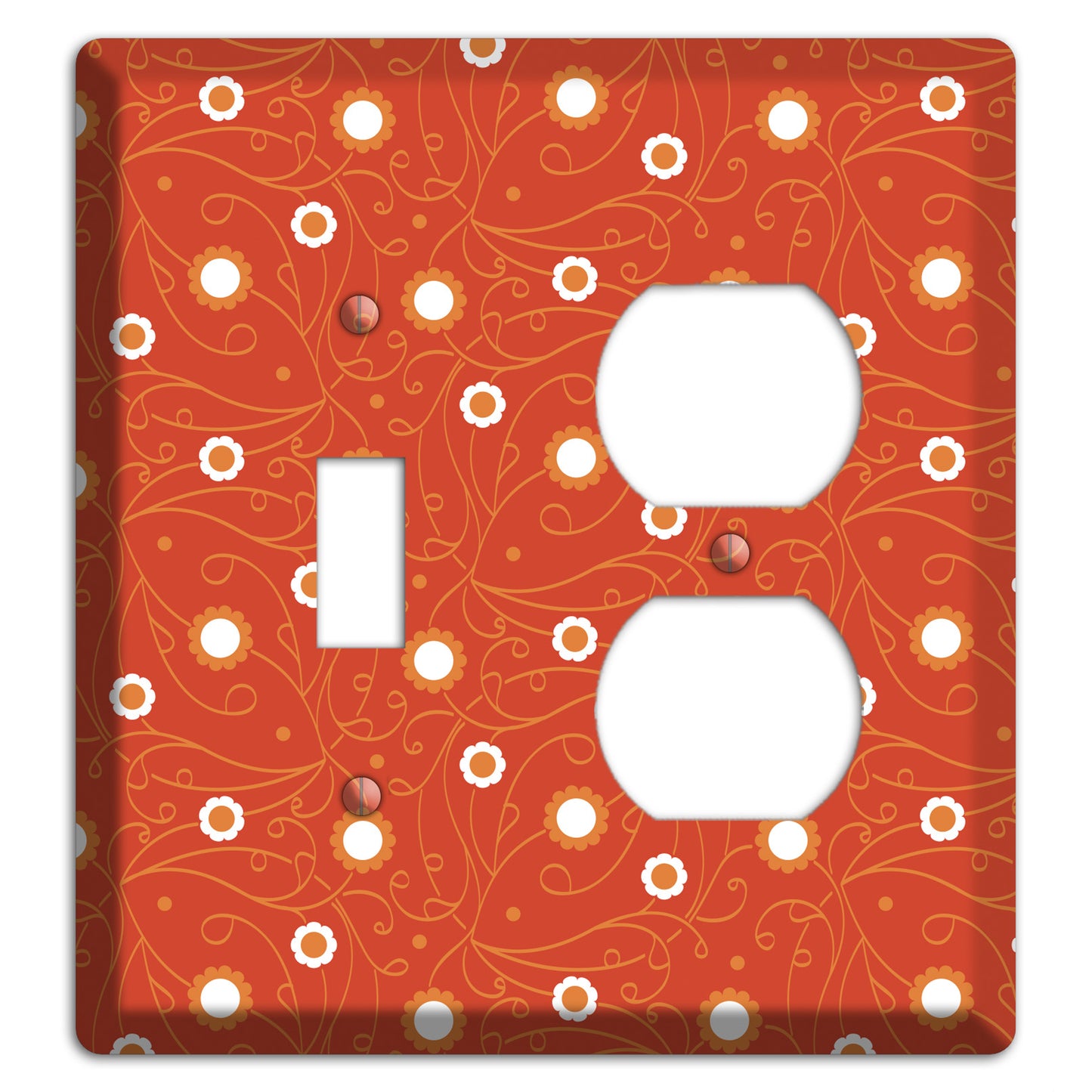 Red Vine Floral Toggle / Duplex Wallplate