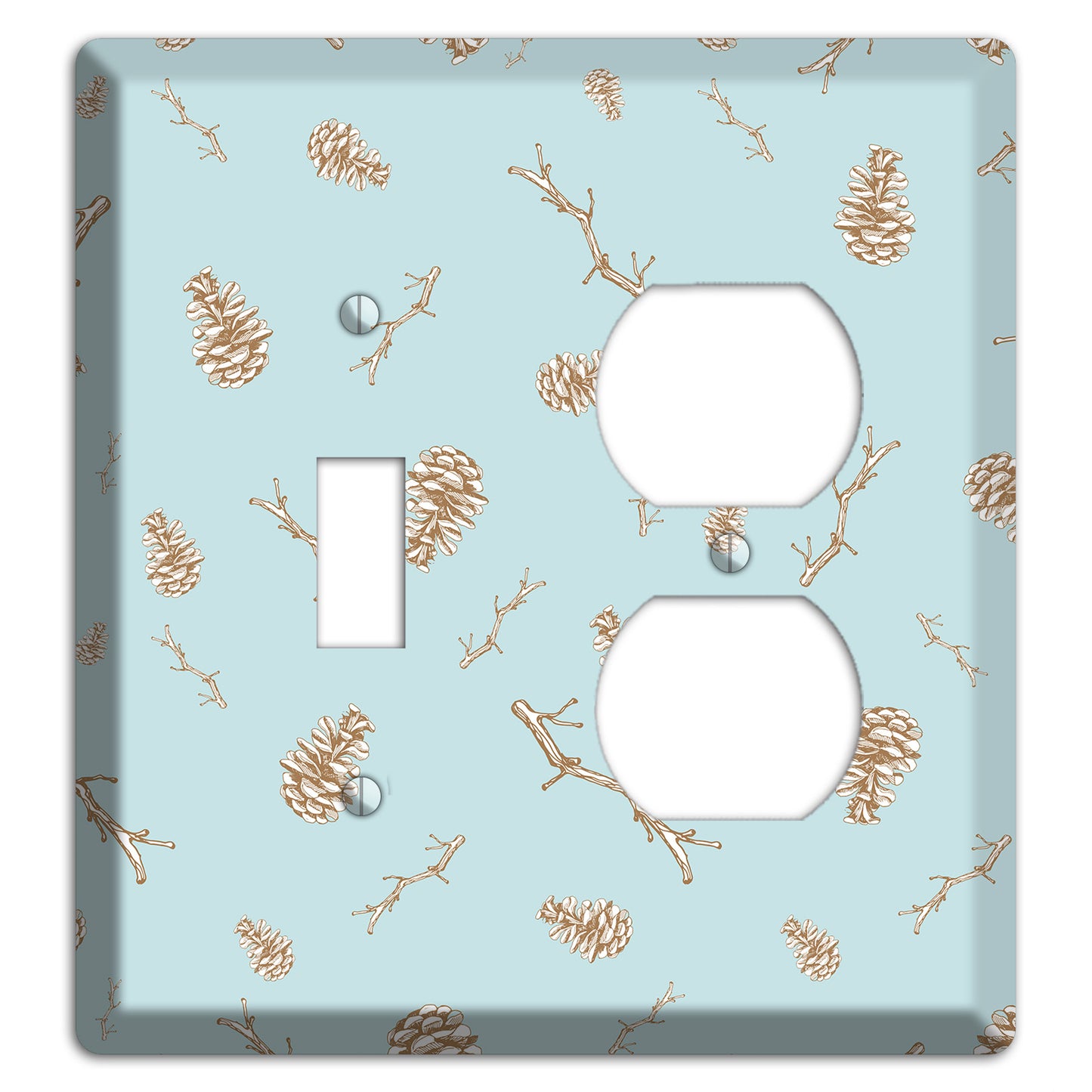 Wildlife Pinecones & Twigs Toggle / Duplex Wallplate