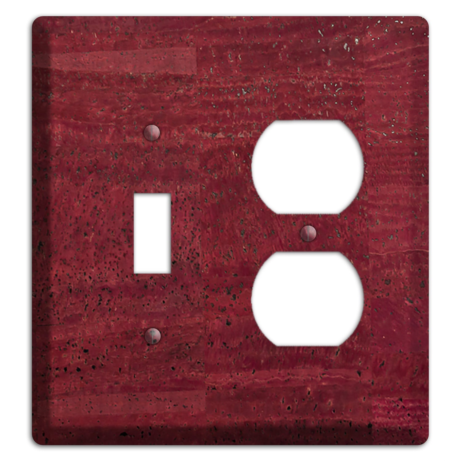 Cranberry Cork Toggle / Duplex Wallplate