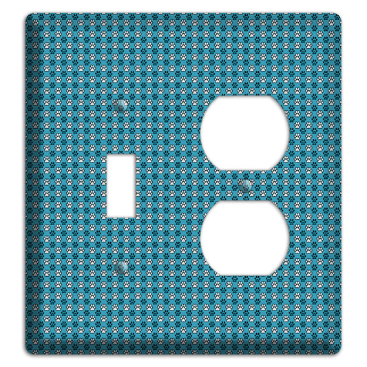 Blue Paw Prints Toggle / Duplex Wallplate