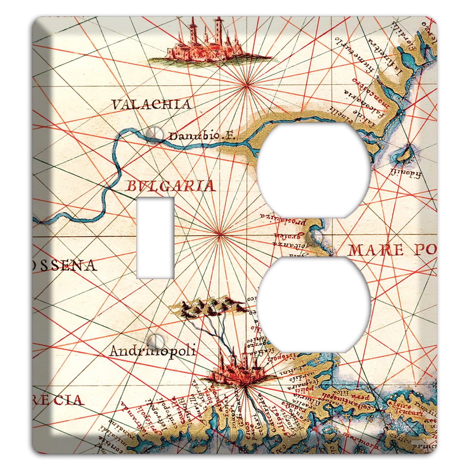 Map of Bulgaria Toggle / Duplex Wallplate