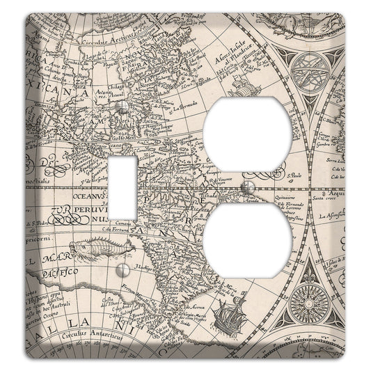 Map of South America Toggle / Duplex Wallplate