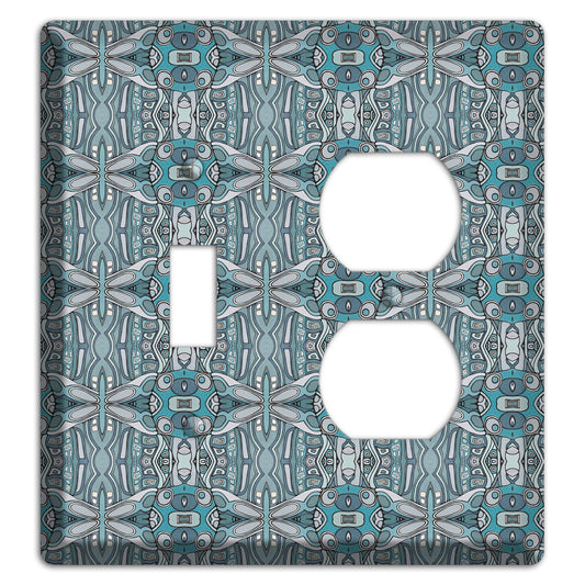 Blue Tapestry Toggle / Duplex Wallplate