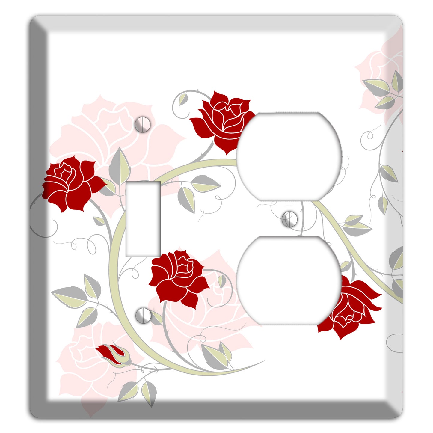 Red Rose Toggle / Duplex Wallplate