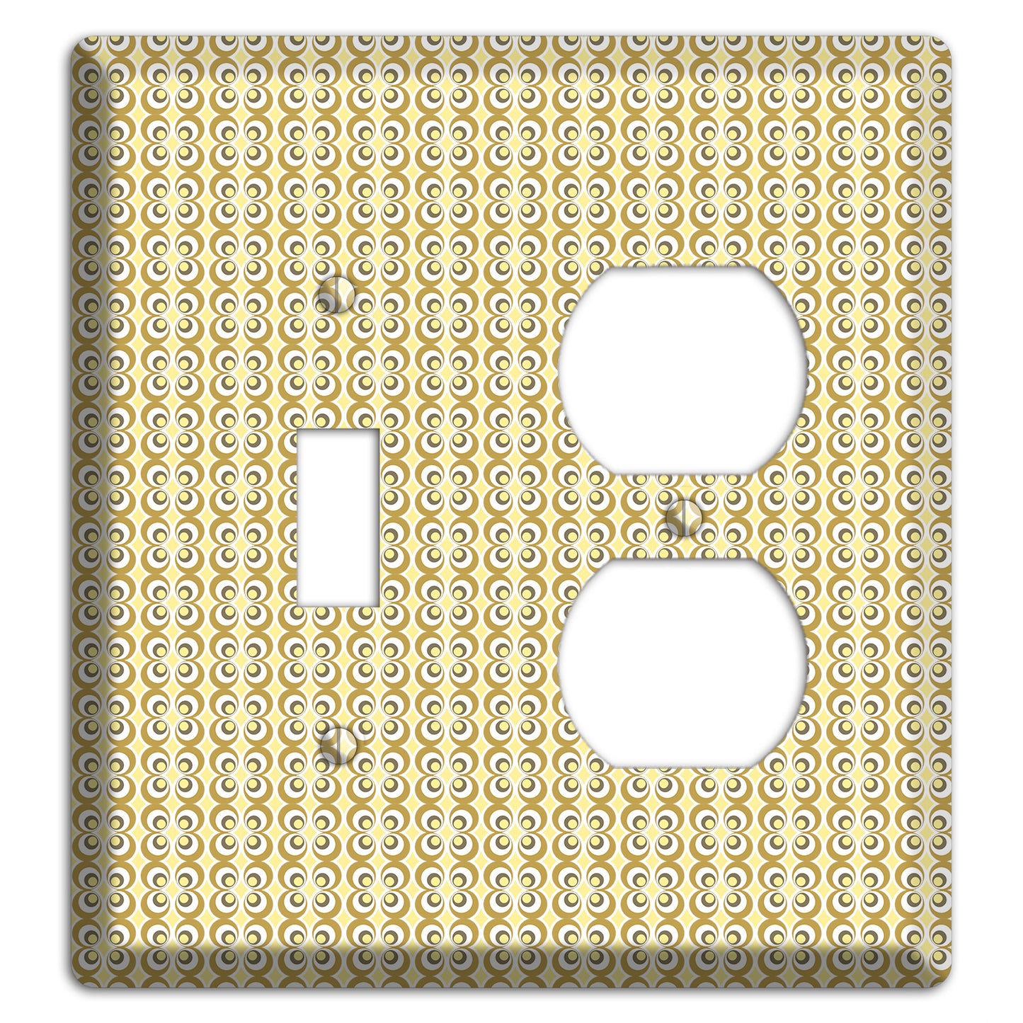 Yellow Offset Bullseye Toggle / Duplex Wallplate