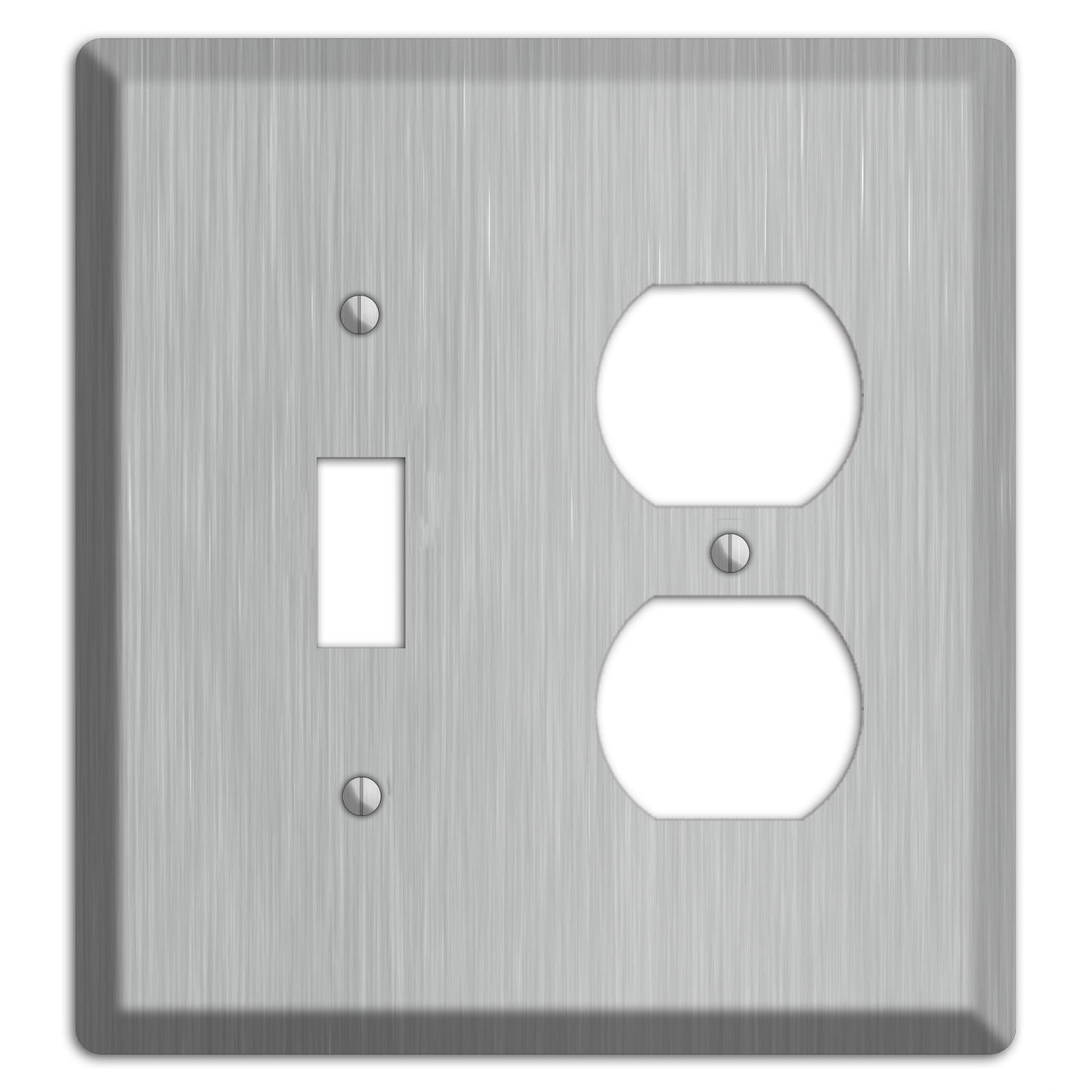 Brushed Stainless Steel Toggle / Duplex Wallplate