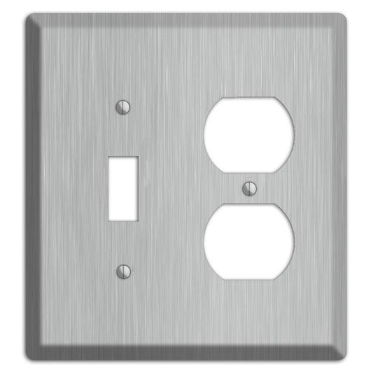 Brushed Stainless Steel Toggle / Duplex Wallplate