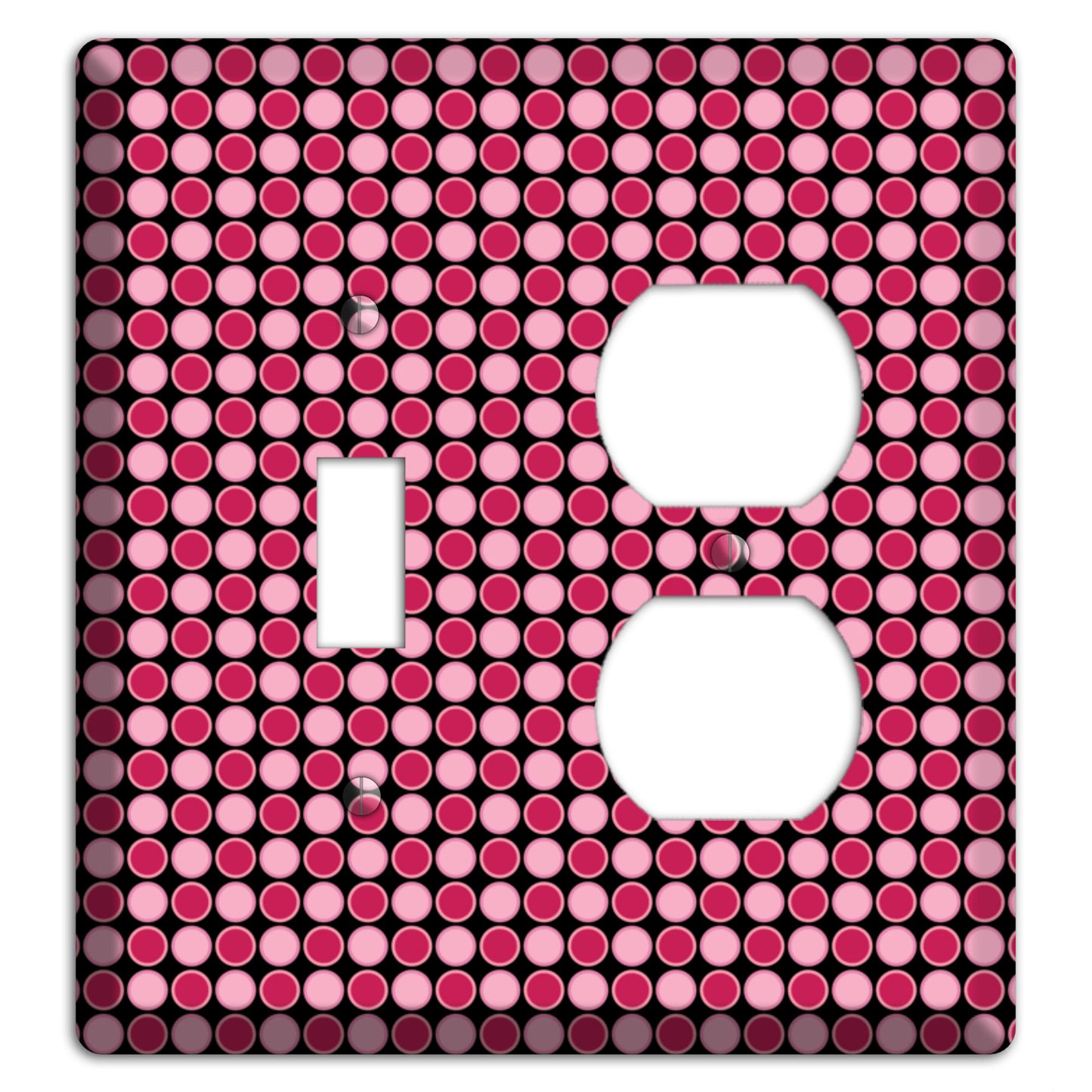 Fuschia and Pink Tiled Dots Toggle / Duplex Wallplate