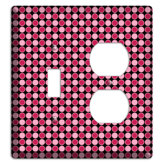 Fuschia and Pink Tiled Dots Toggle / Duplex Wallplate