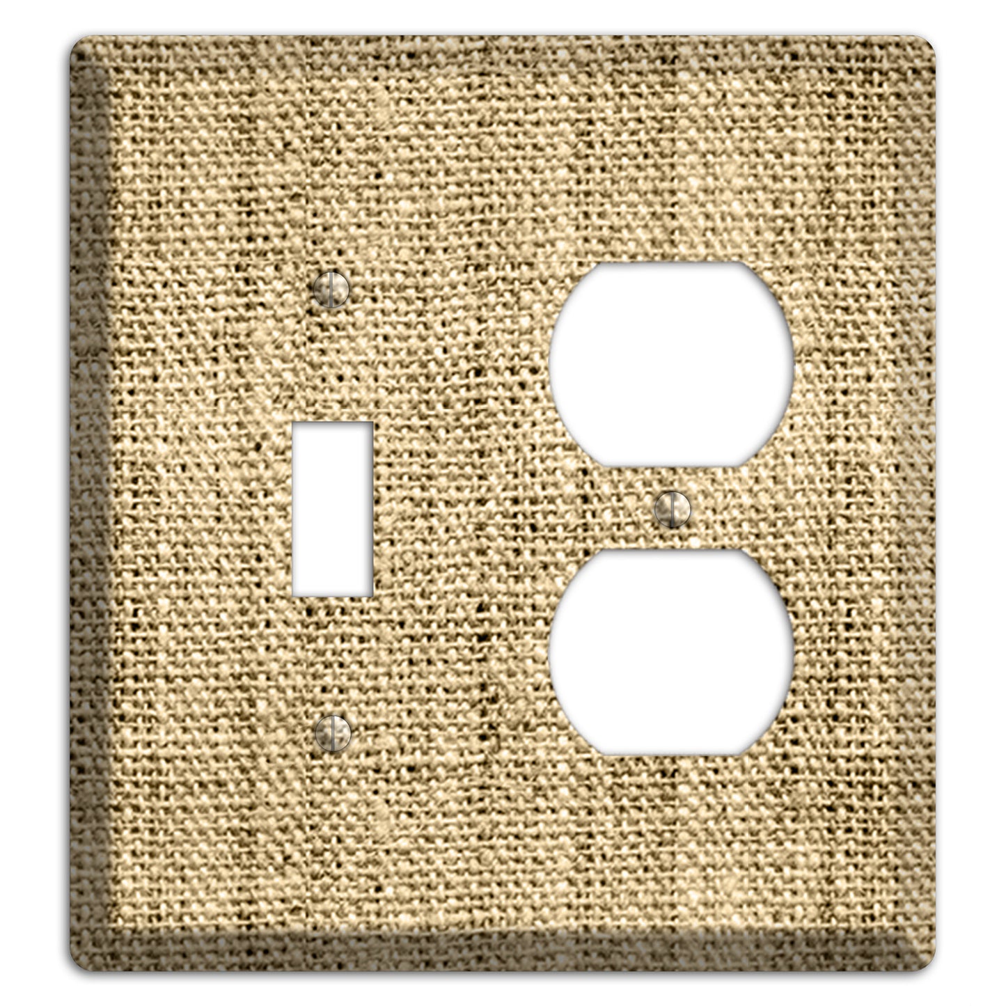 Indian Khaki Burlap Toggle / Duplex Wallplate