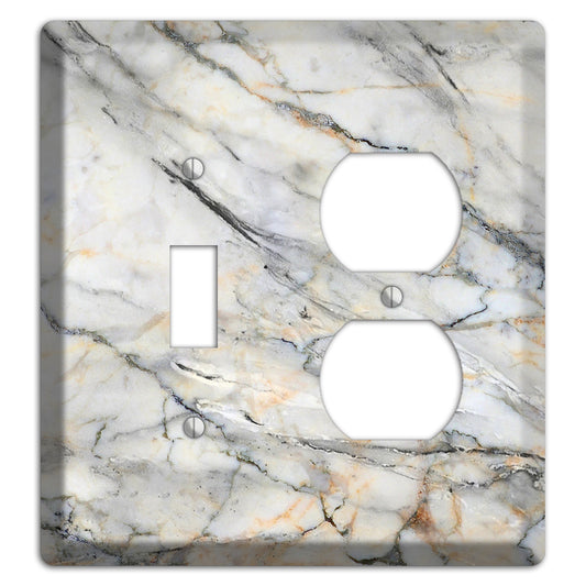 Roman Coffee Marble Toggle / Duplex Wallplate