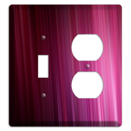 Fuschia Ray of Light Toggle / Duplex Wallplate